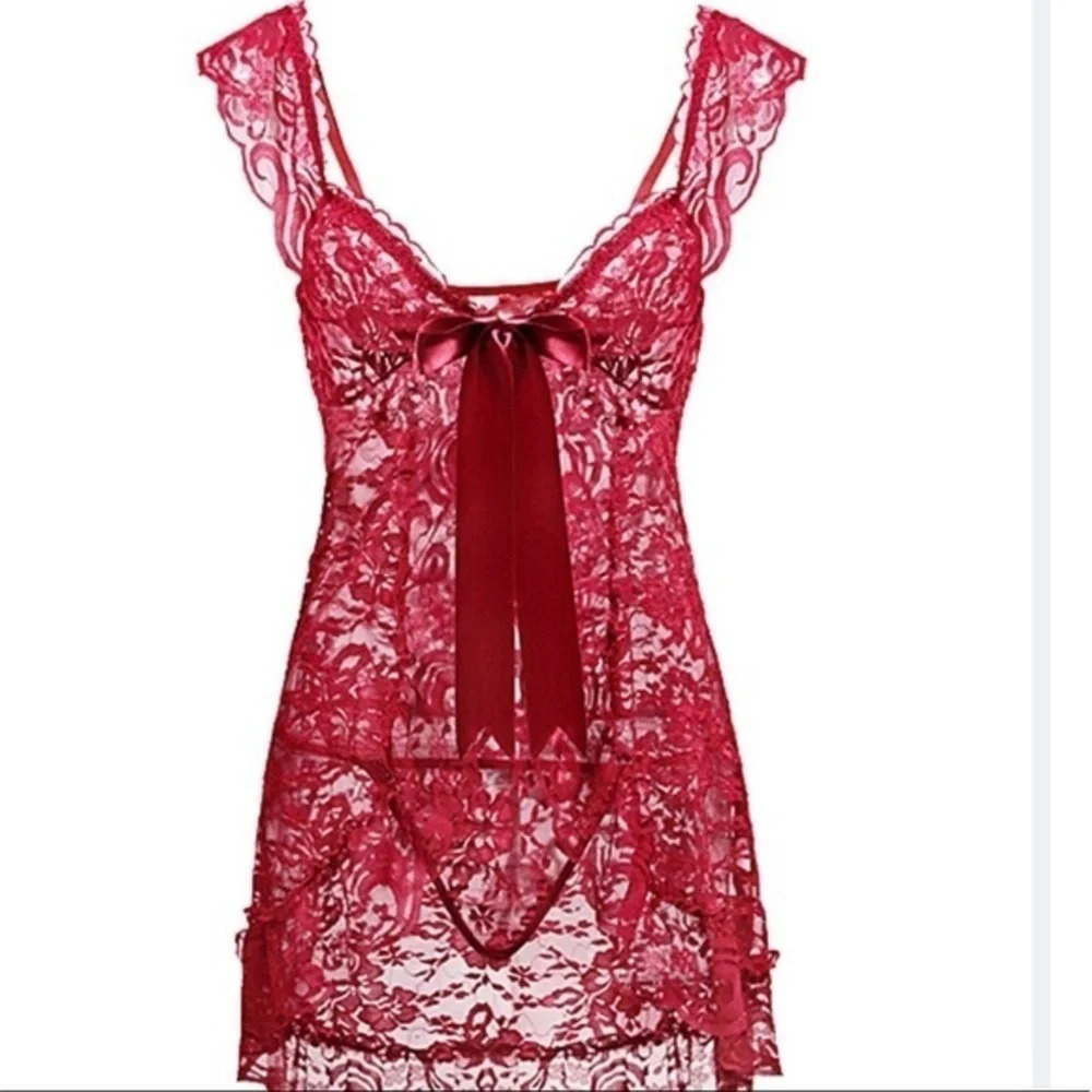 🌹 gorgeous red wine chemise🌹